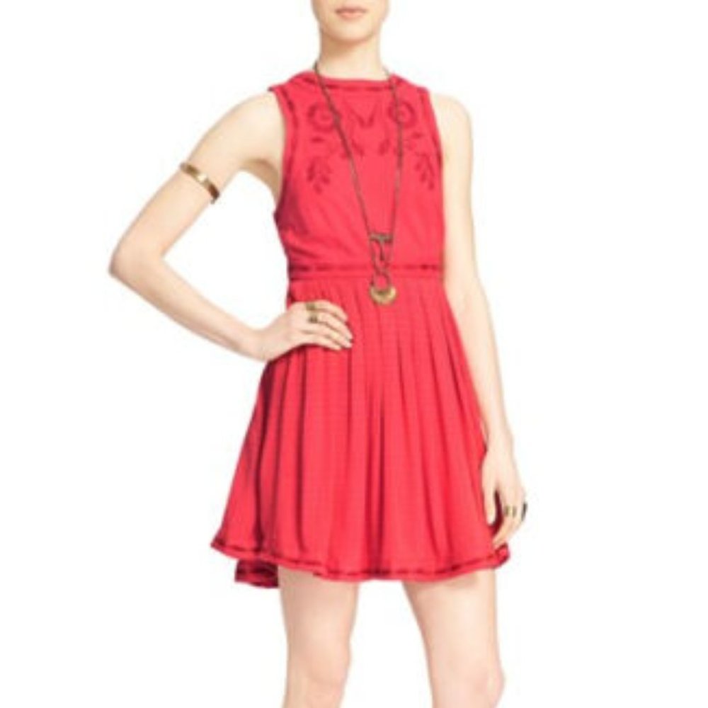 FREE PEOPLE Birds of a Feather Mini Dress - 10